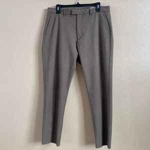 HOPE Womens Size 8 Brown Black Houndstooth Krissy Edit Cropped‎ Relaxed Trousers
